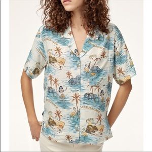 Aritzia Wilfred Hawaiian Tropical Aloha Shirt - XS